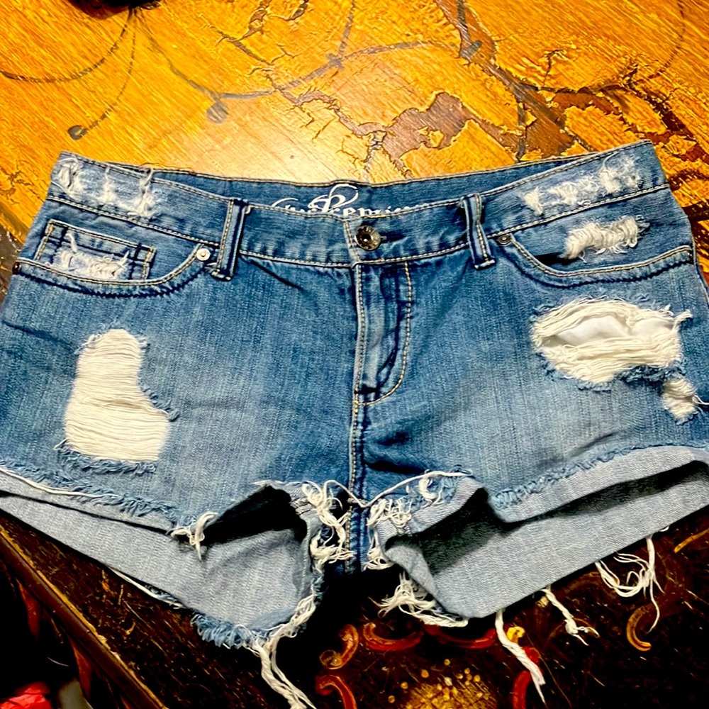 YMI denim distressed shorts